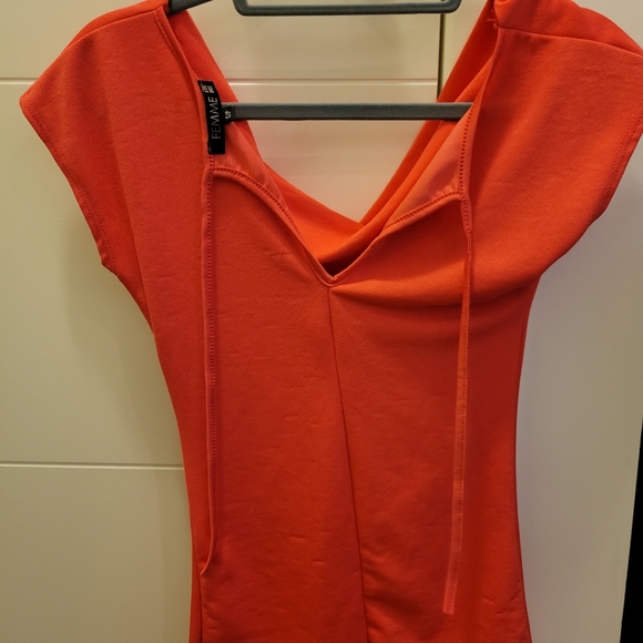 Coral colour blouse - Femme - Picture 2 of 2